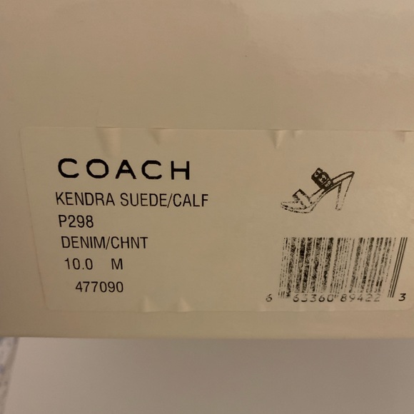 Coach Kendra Suede/Calf P298 Denim/Chnt Size 10M - Picture 8 of 8